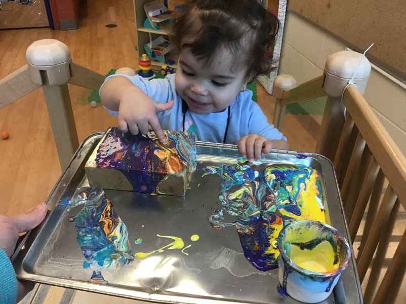 toddler finger painting