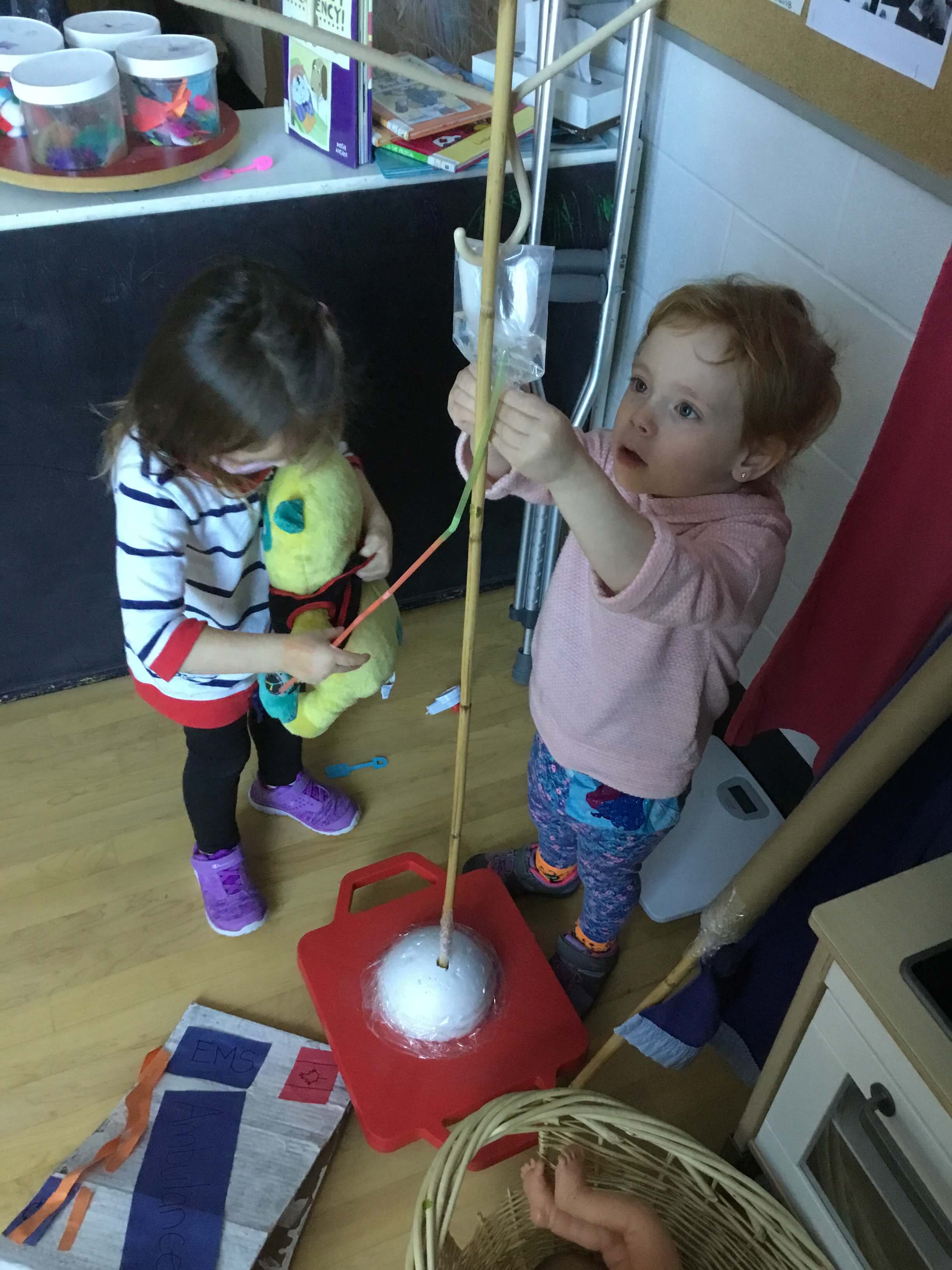 homemade pretend I.V.