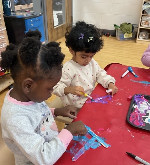 The Preschool 1 children at RisingOaks Early Learning | St. Patrick enjoyed a variety of festive December activities like snowy small world play, sensory Christmas tree, wreath and handmade ornaments creation, and Magical PJ day with photobooth session along with discovering their own musical marching band.