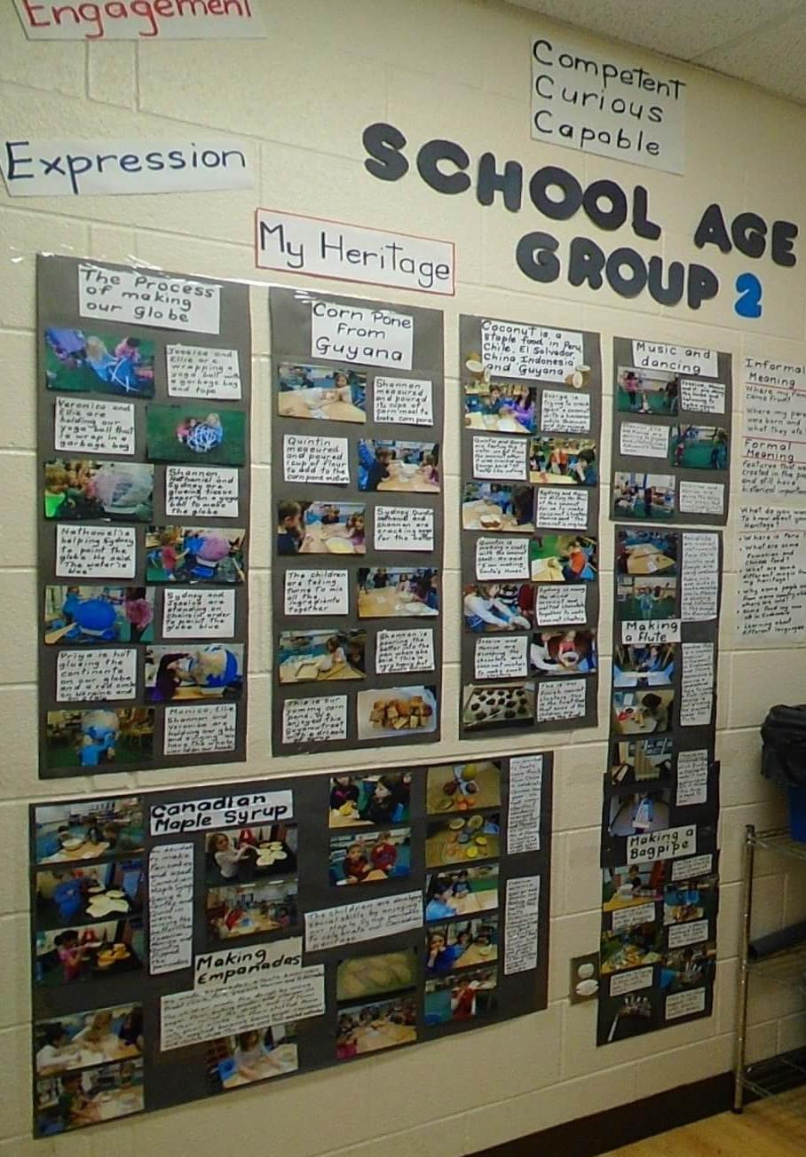 project wall displaying pictures